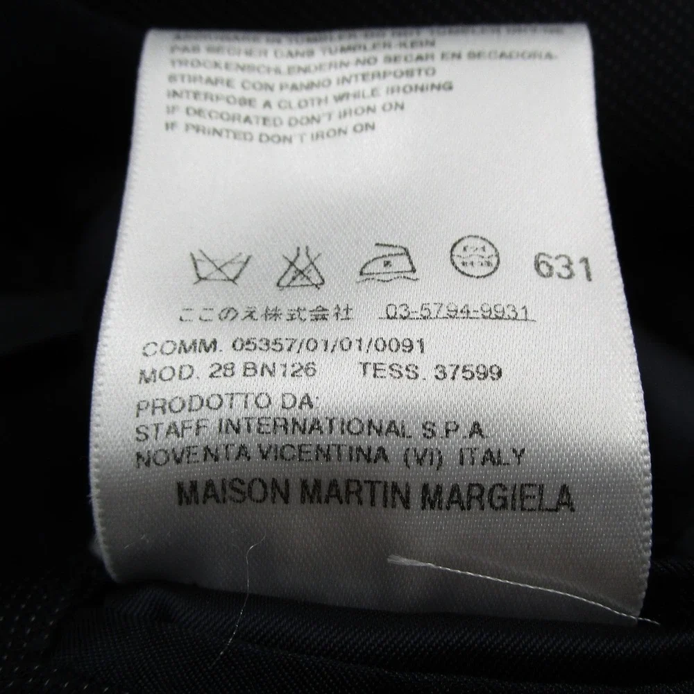 Maison Martin Margiela 14 Mens Slim Fit Wool Blazer Navy Blue Italy IT 52 US 42